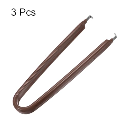 Image of HARFINGTON 3Pcs IC Chip Extractor IC U Shape Puller Stainless Steel with Insulated Vinyl Grip Motherboard Circuit Board Component Puller Chip Extractor for PCB Removal Tool, Brown