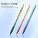 WRITECH Fine Point Gel Pens: 0.5mm Retractable Black Ink 6ct Smooth Writing No Bleed with Aesthetic Gradient Color Pen Barrel for Journaling Note Taking Sketching