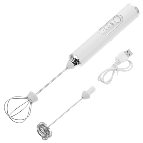 Cabilock Mousseur à Lait Électrique Portatif Fouet à Café Double Tige Agitateur en Acier Inoxydable Pratique pour Latte et Cappuccino Accessoire Cuisine pour Amateurs de Café
