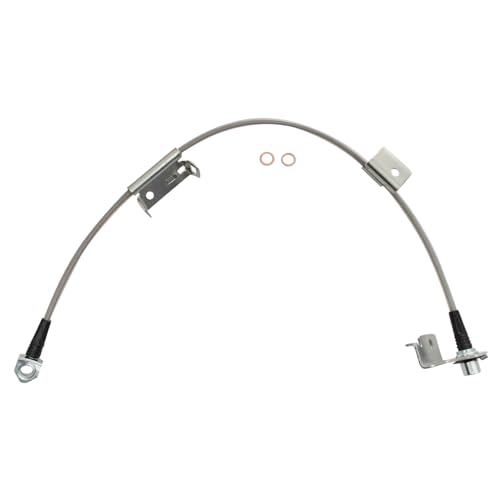 Image of TRQ Brake Hose Set Compatible with 2002-2006 Cadillac Escalade 2003-2006 Escalade ESV Escalade EXT Chevrolet Avalanche 1500 2001-2006 Suburban 1500 2000-2006 Tahoe GMC Yukon Yukon XL 1500