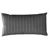 Pure Label Satin Kissenbezug 40x80 cm gestreift in Anthrazit - aus 100% Baumwolle & Oeko-TEX...