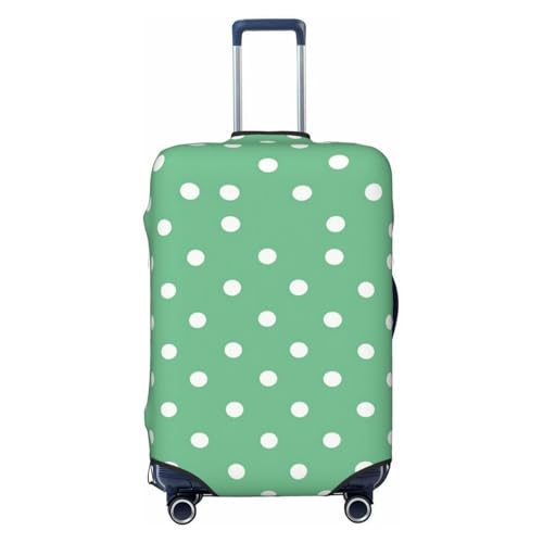 SMAZDFXX Fundas de Equipaje con Lunares Verdes para Maletas, elásticas, Antipolvo y antiarañazos, Gruesas, Lavables, para Maletas Extra Grandes.