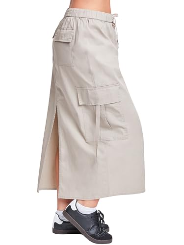 YMI Jeans Women’s Poplin Maxi Drawcord Cargo Skirt2