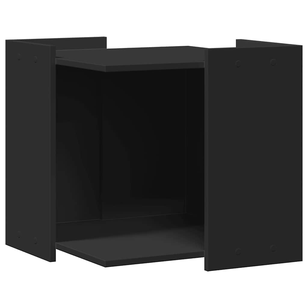 vidaXL Cat Litter Box Enclosure Black 53 x 53 x 51 cm — image 1