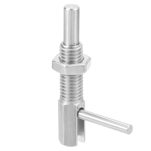 QUARKZMAN Einziehbarer Indexierungs-Spannstift, M12 l Feder-Spannstift aus Edelstahl mit Federbelasteter Riegel Teleskop-Verriegelungsstift mit Mutter für Maschinenbau Schiffbau