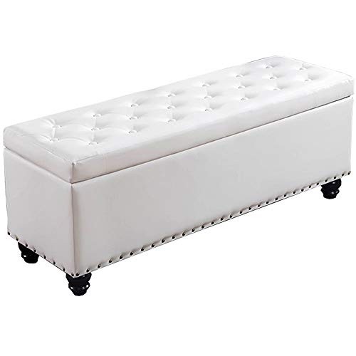 Pouf de rangement pliable avec couvercle repose-pieds carré