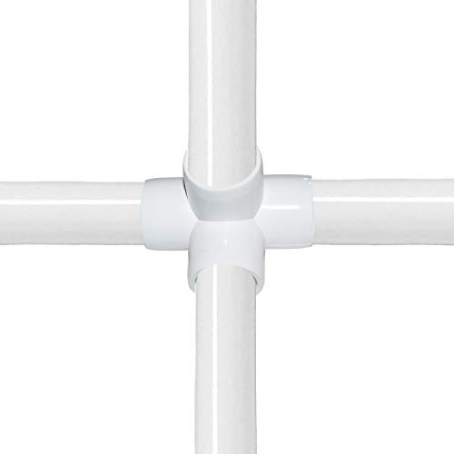 Evadow 18Pack 4-Way Elbow PVC Fittings, Heavy Duty 1/2Inch Side Outlet Tees, Furniture Grade Corner Fittings for Building PVC Furniture Greenhouse Shed Pipe Fittings Tent Connection