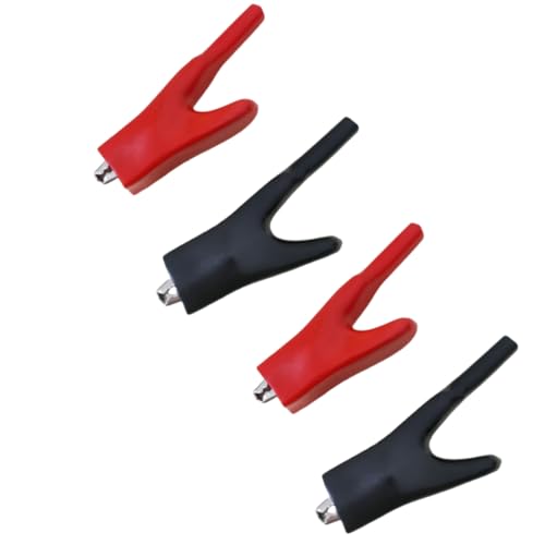 Image of Insulated Alligator Clips 50A Heavy-Duty Alligator For Car Battery Alligator Clips 4Pcs