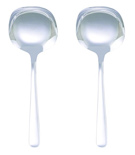 HIC Continental Solid Serving Spoons, Stainless Steel, Set of 2, 8.5-Inch by HIC Harold Import Co.