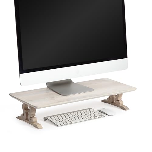 Image of Anji Mountain Monitor Stand - Desktop Organizer & Laptop Riser, Ergonomic Monitor Riser, Space-Saving Monitor Stand for Desk, Durable Construction, Easy Assembly, Ideal for Home & Office
