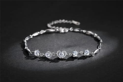 Nilu's Collection Copper Sterling Silver Women's Bracelets Charm Bracelet for Women(Pack of 1,White)