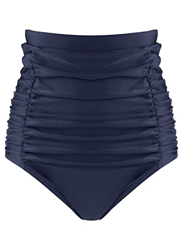 Bas de bikini taille haute avec contrôle du ventre pour couverture complète