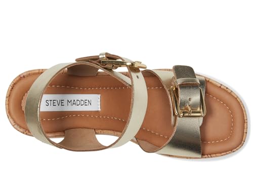 Steve Madden Womens RIVE04S1 Buckle Leather Wedge Heels2
