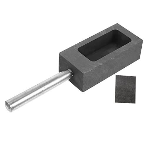 MUELODSIC High-Temp Gold Bar Casting Mold Graphite Crucible Jewelry Melting Supply