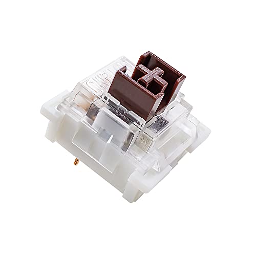 OUTEMU Low Profile Brown Switches 3 Pin Thiner Key switches Pack 20 - Gateron& Cherry MX Equivalent DIY Replaceable Switches for Mechanical Gaming Keyboard
