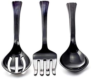 Miniatura 3 de KingZak - Utensilios de plástico para servir, 12 pulgadas, transparente