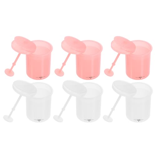 NULYLU 6個洗顔料泡立て器 手動泡メーカー 簡易泡立てツール フェイシャルバブラー シャンプー用 泡立てカップ 洗顔用泡立て器 家用 収納便利 使いやすい構造