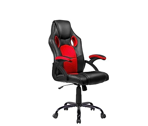 DORMIDAN - Silla Gaming Giratoria, Regulable en Altura, con Respaldo, para Videojuego y Oficina - Racing SR-1 (Roja)