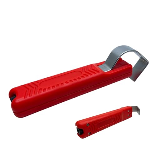 Pelacables manual, herramienta pelacables, herramienta multifuncional para pelar cables redondos, pelacables ajustable, para alambre de cobre y alambre de aluminio (D)