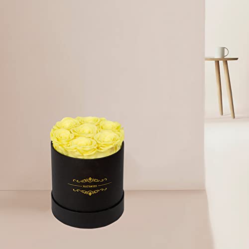 Natroses Preserved Real Roses In A Box Roses That Last Up To 3 Years, Long Lasting Roses Gifts For Her, Valentines Day Gifts For Her (Yellow) #TOP3