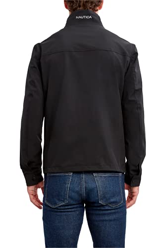 Nautica Mens Windbreaker Stretch Athletic Outdoor Full Zip Bomber Golf Lightweight Jacket, Black, X-Large Tall US4