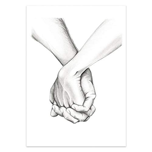 Affiche d'amour nordique impression sur toile de qualité supérieure triptyque 50x70cm