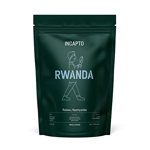 Incapto Café en Grano Natural - Café Especialidad | Café Rwanda Grano | Café en Grano Arábica 100% | +80 puntos SCA | Tueste Natural y Artesanal | Café Grano Natural | Paquete de 1000 gr Cover