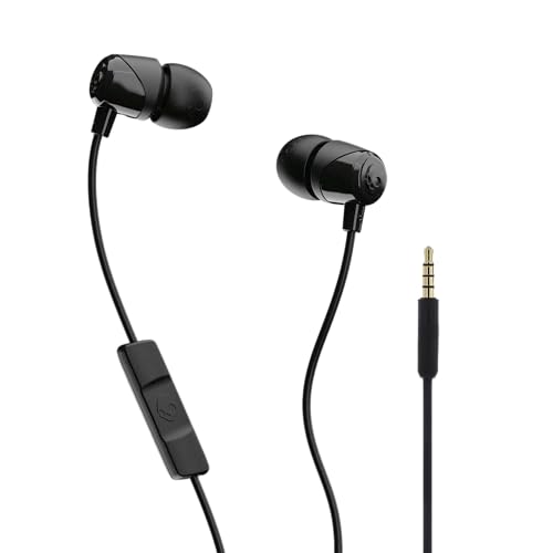Image of Skullcandy Jib in-Ear Wired Earbuds with Mic, 3.5mm Jack, Supreme Sound, Noise Isolation, Detachable Cable, Works with Phones, Laptops & PCs (Black)