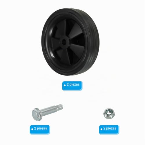 Ruedas para compresor de aire PATIKIL de 6" con eje resistente de 0.5 pulgadas 4