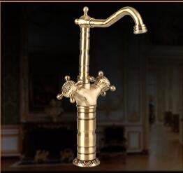 Robinet de lavabo en laiton antique sculpté style européen rétro