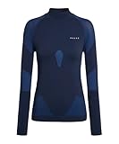 FALKE Damen Baselayer-Shirt Warm Turtleneck W L/s Sh Funktionsmaterial schnelltrocknend 1 Stück, Blau Space Blue 6116, M