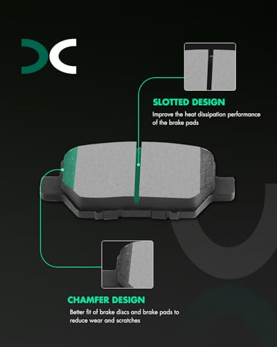 Image of SCITOO D1091 D1090 Semi-Metal Brake Pads Kits Front & Rear Replacement For Acura RL 2005-2012
