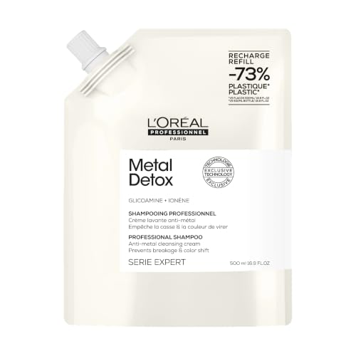 LOréal Professionnel Metal Detox Shampoo Prevent Breakage & Colour Fade from hard water Prevent Damaged Hair Sulphate-Free & Vegan Refill