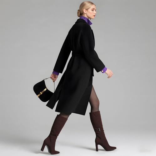 Knee High Boots for Women Wide Calf Fall Boots Point Toe Chunky Block Heeled Boots Fashion Dress Tall Boots2