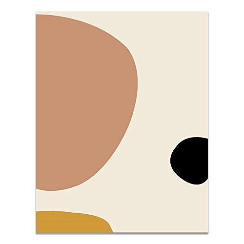 Art mural abstrait triptyque géométrique scandinave pour déco salon