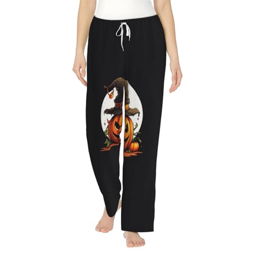 Pantalon de pyjama Halloween femme à motif citrouille mignon