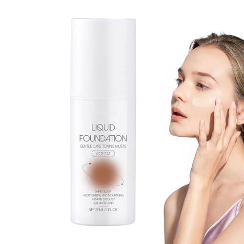 Base para piel grasa, base mate para piel seca - Fundación Face Makeup Liquid Base | Corriente de acabado mate de cuidado de la piel, cobertura completa duradera, mejora el de piel