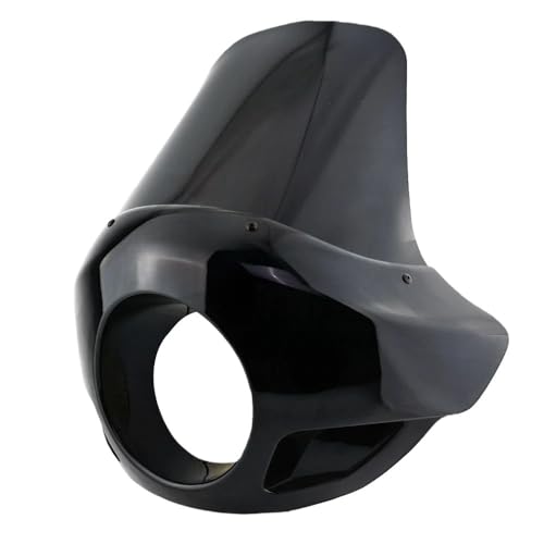 Carénage de phare noir brillant 5 3/4 pouces pour moto Sportster Iron et Dyna FX XL