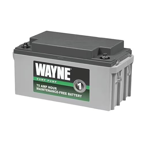 Wayne WSB1275 75Ah Maintenance-Free Battery Recommended ESP25, WSS30VN Basement Guardian