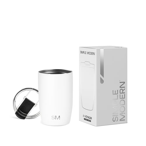 Simple Modern Tasse de Café de Voyage avec Couvercle Rabattable | Tasse de Café Glacé Isolée en...
