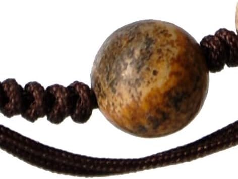 Sine Cera Picture Jasper & Jujube Wood Adjustable 8mm Rosary Bracelet - Image 5