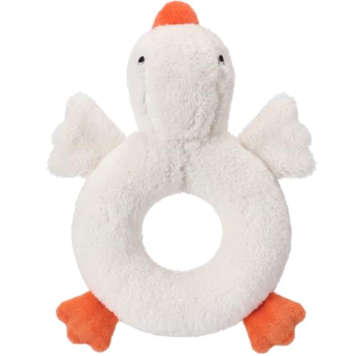 Image of Karenhi Goose White Stuffed Animal Little Stuffed Animal Praying Baptism Soft Plush Snuggle God's Toy Embroidered Religious Gifts for Boys Girl Baby Shower Mom Barnyard Nursery Decor Doll Toy