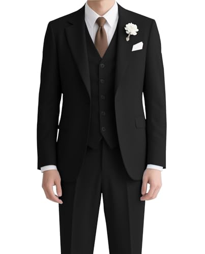 Men's Suit 3 Piece Classic Fit Suits for Men Jacket Vest Pants Suit for Wedding Prom Dinner Party - Main Image