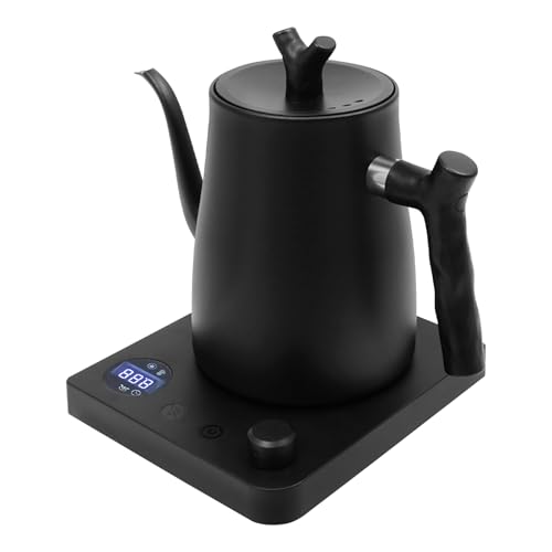 Hervidor de agua eléctrico, hervidor de agua moderno de 1 L de mesa con 1000 W de potencia, apagado automático de seguridad, ajuste de temperatura versátil, compacto para el hogar y la oficina, uso