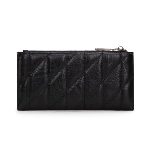 Image of Montana West Wrangler Womens Wallet Slim Black Wallet for Women Bifold Quilted Wallets, Card Cases & Money Organizers Ladies Female Minimalist Travel Wallet with Coin Purse