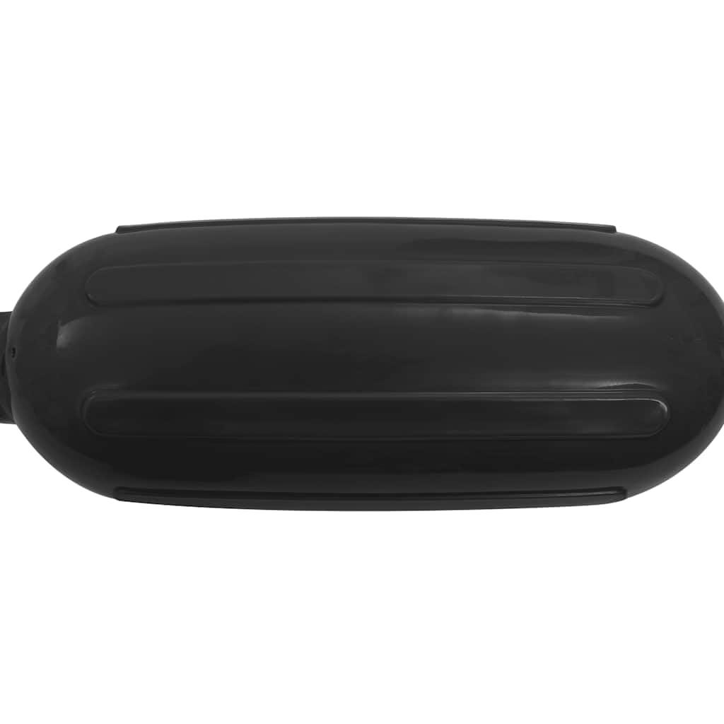 Zestaw 4 szt. czarny 41 x 11,5 cm PCW z pompką do łodzi, jachtu, kanu i kajaka, do bagażnika, portu, pomostu lub miejsca cumowania, wytrzymałe akcesoria do bezpiecznego mocowania
