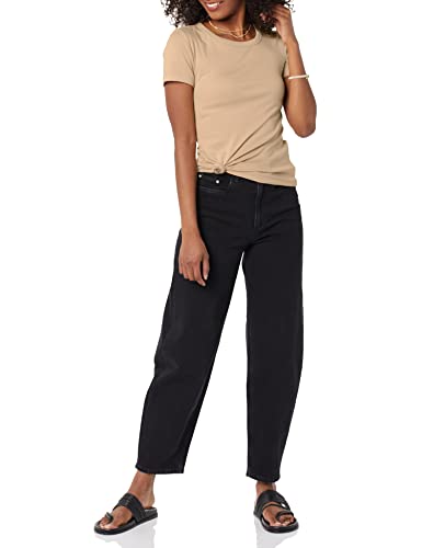 Image of Amazon Essentials Women's Slim-Fit Short-Sleeve Crewneck T-Shirt, Pack of 2