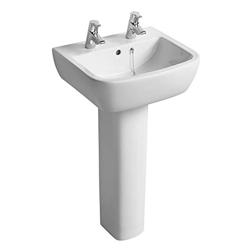 Image of Ideal Standard T058901 Tempo 500mm 2 Tap Hole Washbasin