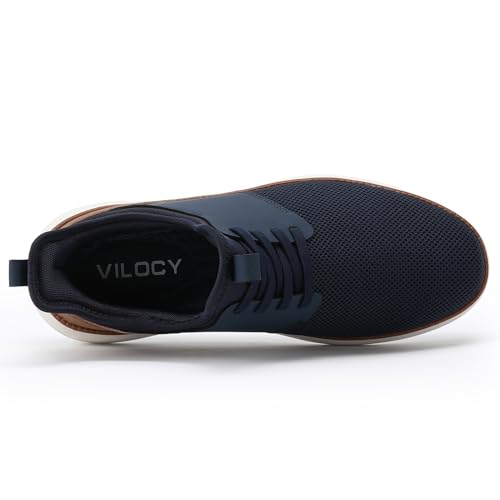 VILOCY Mens Slip On Casual Dress Shoes Hands Free Fashion Sneakers Mesh Tennis Walking Work Shoes Comfortable Breathable Lightweight Non Slip4