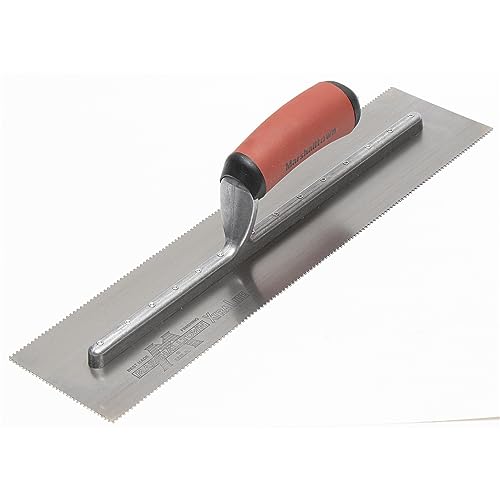 Marshalltown 16" x 4" Notched Trowels, Square, X/Y/Z-Notch Size, Three-Sided,